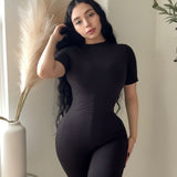 Short Sleeve Jumpsuit -Small