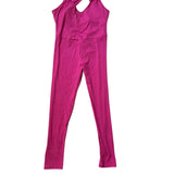 Scrunch booty Jumpsuit Cross Back-Hot Pink