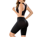 Seamless butt lift knee length shorts